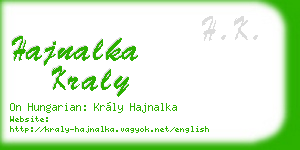hajnalka kraly business card