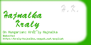 hajnalka kraly business card